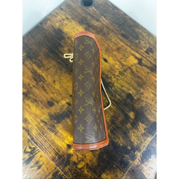 Louis‎ Vuitton Vintage Bag Pochette Dame Clutch Brown Monogram - Picture 16 of 16